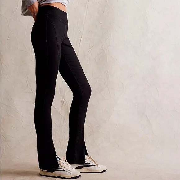 FREE PEOPLE Double Dutch Pull-On Slit Skinny Jeans We The Free - Picture 3 of 12